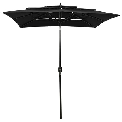 Sonnenschirm Mit Aluminium-Mast 3-Lagig 2X2 M