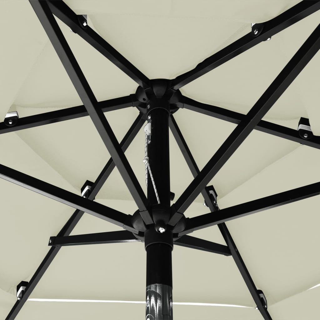 Sonnenschirm Mit Aluminium-Mast 3-Lagig 2 M