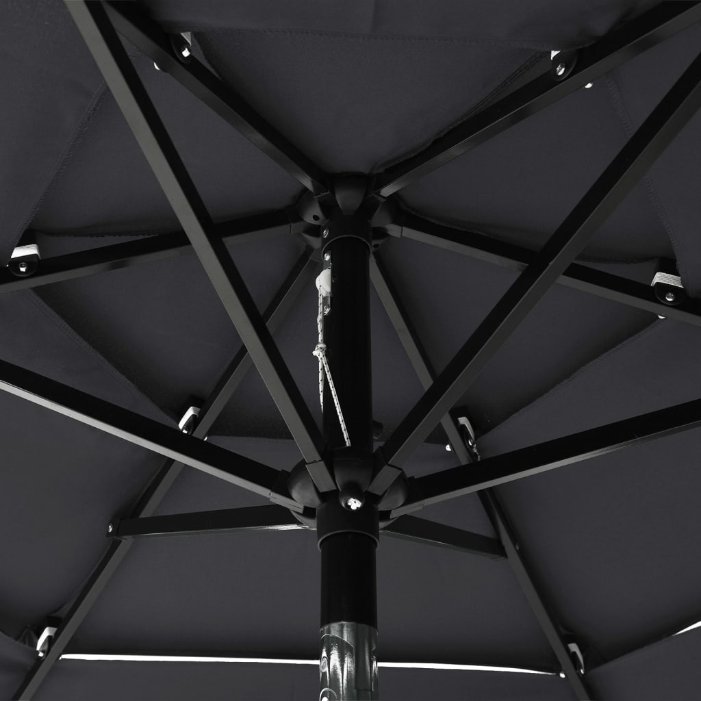 Sonnenschirm Mit Aluminium-Mast 3-Lagig 2 M