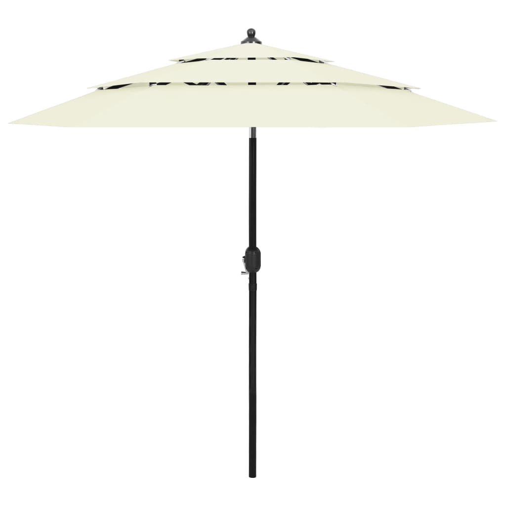 Sonnenschirm Mit Aluminium-Mast 3-Lagig 2,5 M
