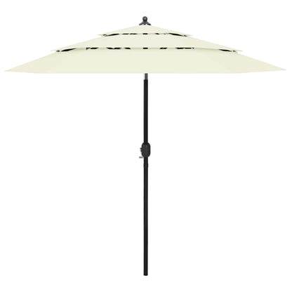Sonnenschirm Mit Aluminium-Mast 3-Lagig 2,5 M