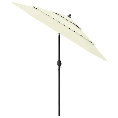 Sonnenschirm Mit Aluminium-Mast 3-Lagig 2,5 M