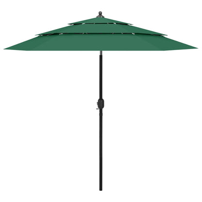 Sonnenschirm Mit Aluminium-Mast 3-Lagig 2,5 M