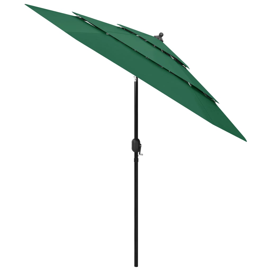 Sonnenschirm Mit Aluminium-Mast 3-Lagig 2,5 M