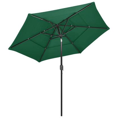 Sonnenschirm Mit Aluminium-Mast 3-Lagig 2,5 M