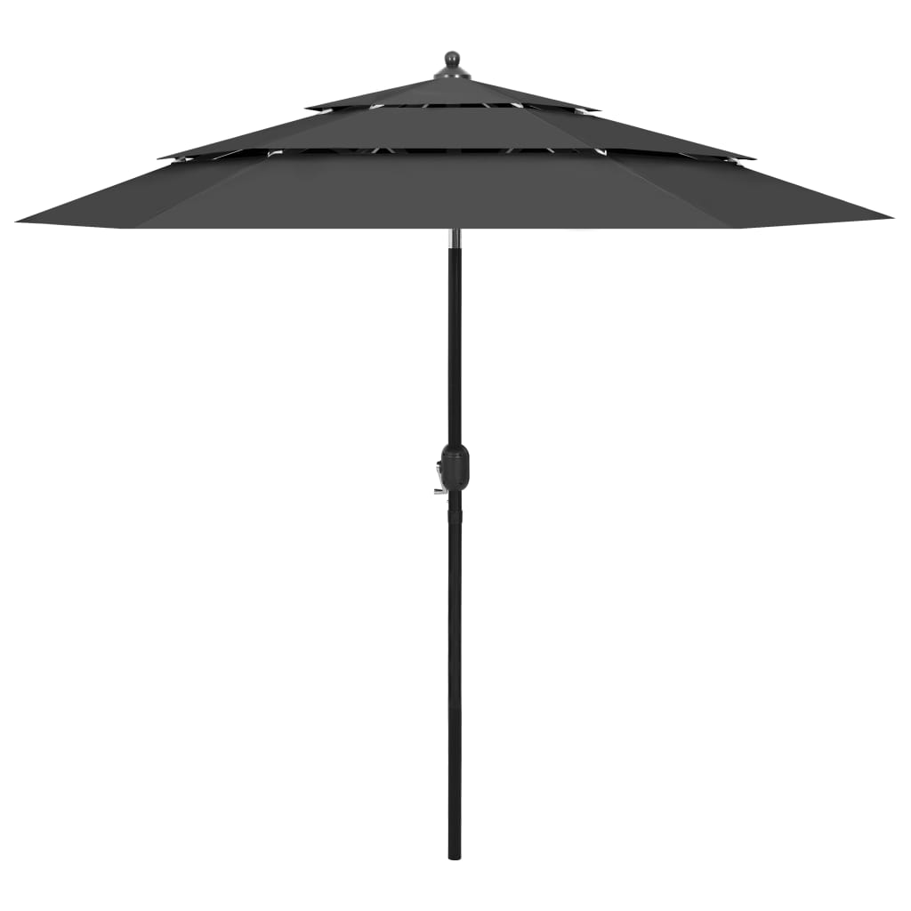 Sonnenschirm Mit Aluminium-Mast 3-Lagig 2,5 M