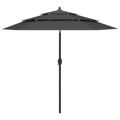 Sonnenschirm Mit Aluminium-Mast 3-Lagig 2,5 M