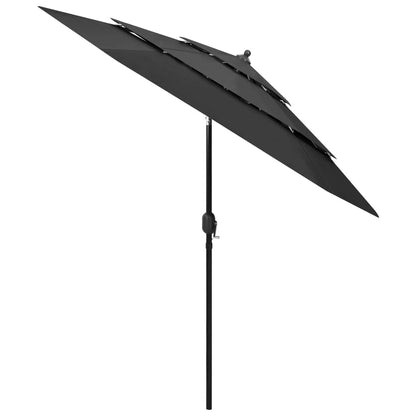 Sonnenschirm Mit Aluminium-Mast 3-Lagig 2,5 M