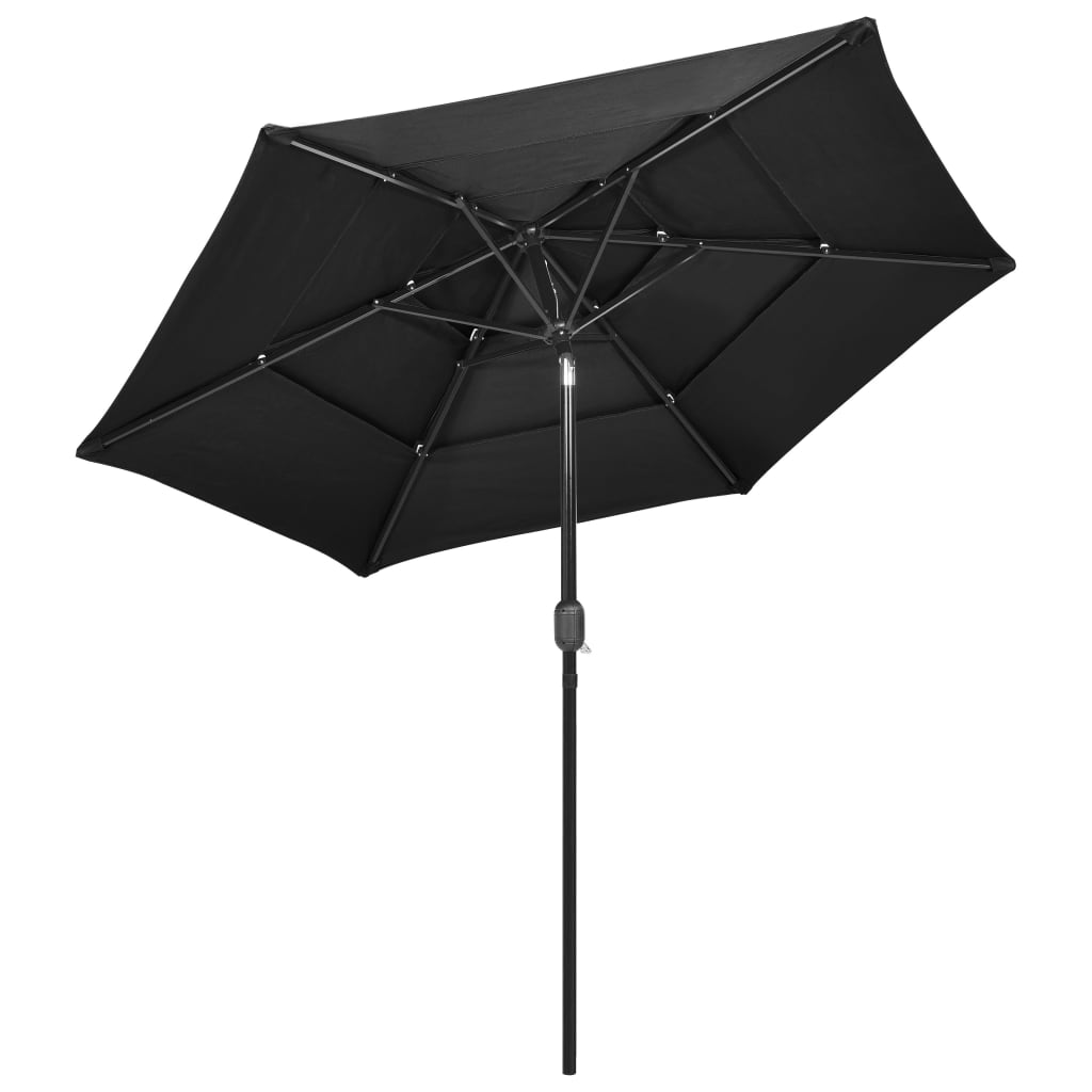 Sonnenschirm Mit Aluminium-Mast 3-Lagig 2,5 M