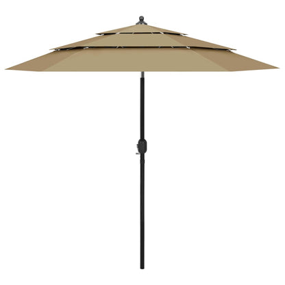 Sonnenschirm Mit Aluminium-Mast 3-Lagig 2,5 M