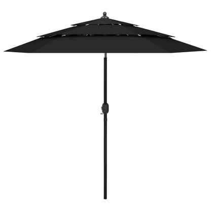 Sonnenschirm Mit Aluminium-Mast 3-Lagig 2,5 M