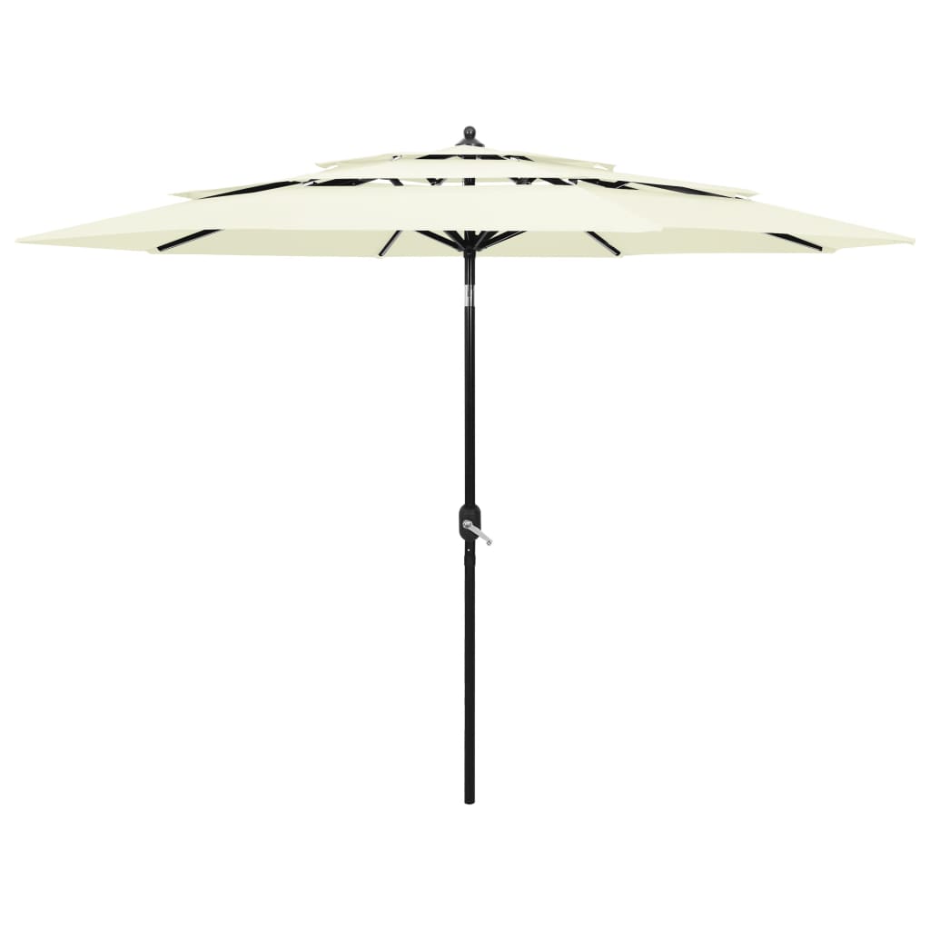 Sonnenschirm Mit Aluminium-Mast 3-Lagig 3 M
