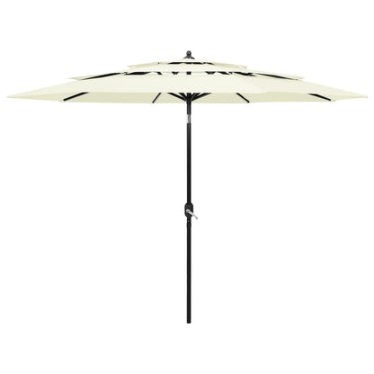Sonnenschirm Mit Aluminium-Mast 3-Lagig 3 M