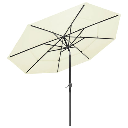 Sonnenschirm Mit Aluminium-Mast 3-Lagig 3 M