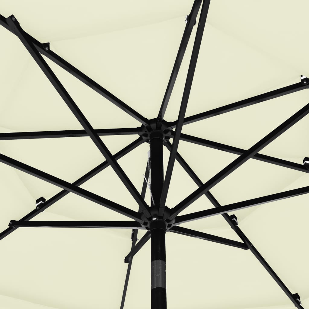 Sonnenschirm Mit Aluminium-Mast 3-Lagig 3 M