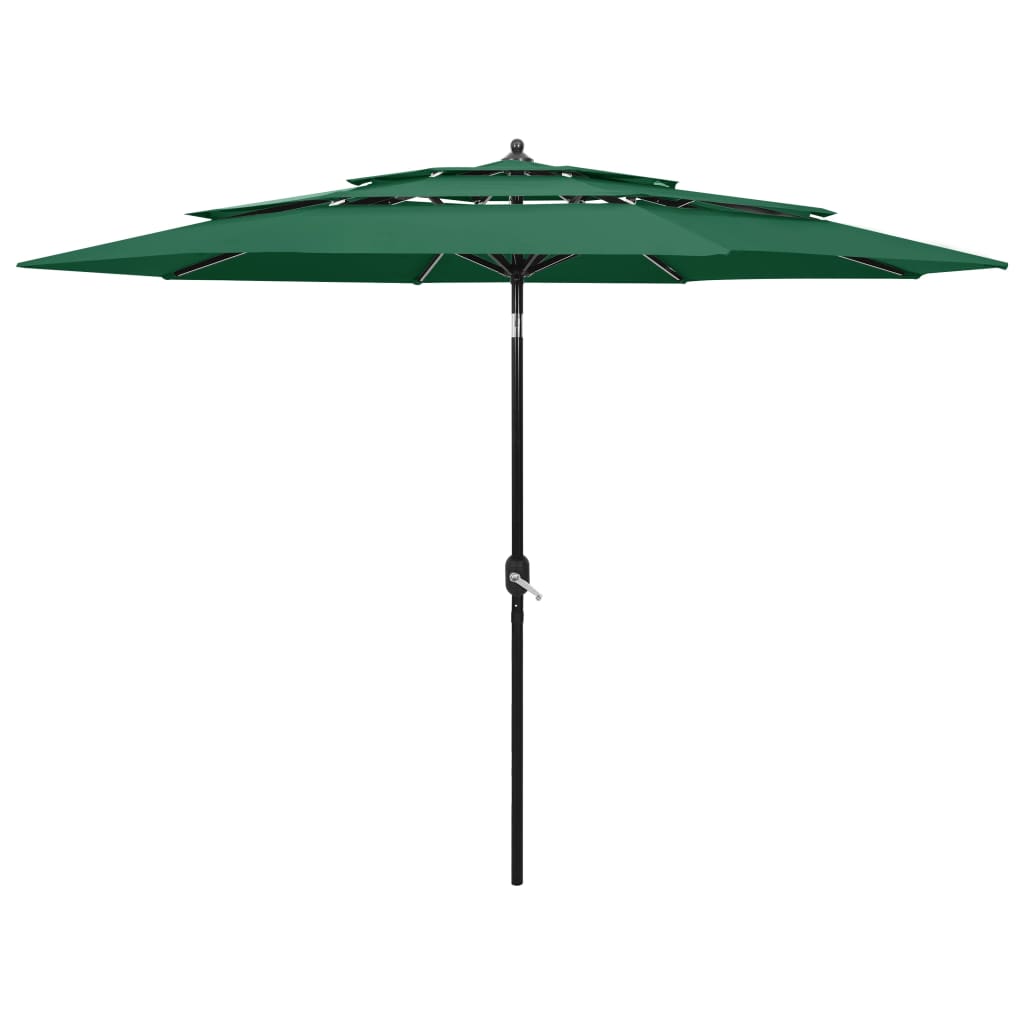 Sonnenschirm Mit Aluminium-Mast 3-Lagig 3 M
