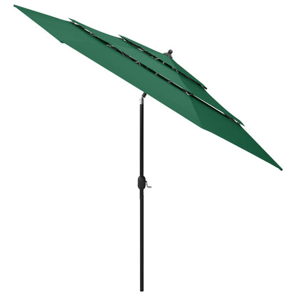Sonnenschirm Mit Aluminium-Mast 3-Lagig 3 M