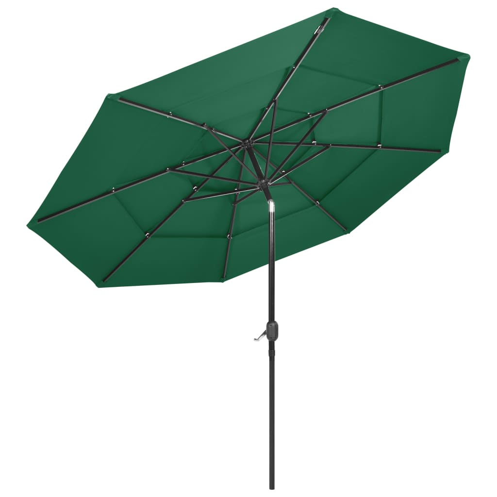 Sonnenschirm Mit Aluminium-Mast 3-Lagig 3 M