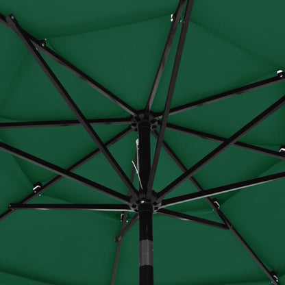 Sonnenschirm Mit Aluminium-Mast 3-Lagig 3 M