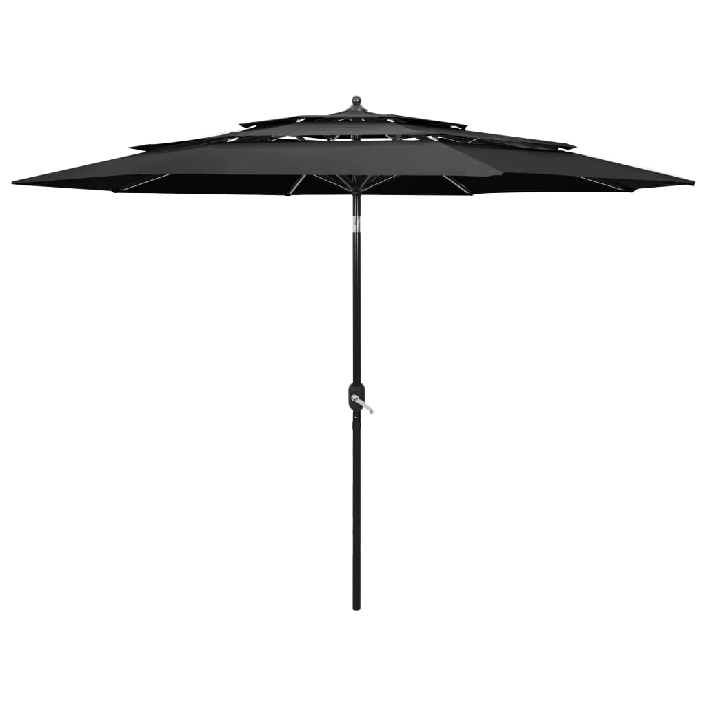 Sonnenschirm Mit Aluminium-Mast 3-Lagig 3 M