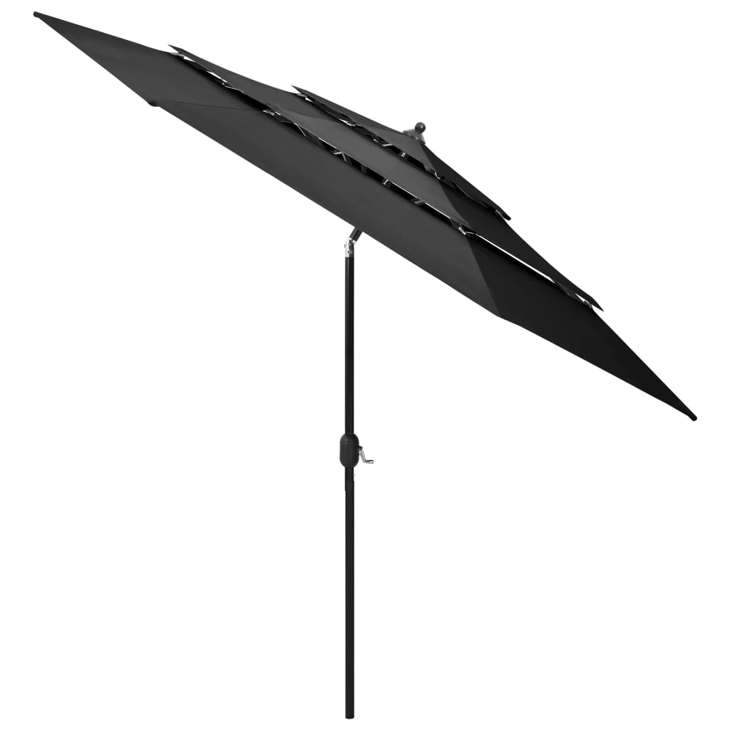 Sonnenschirm Mit Aluminium-Mast 3-Lagig 3 M