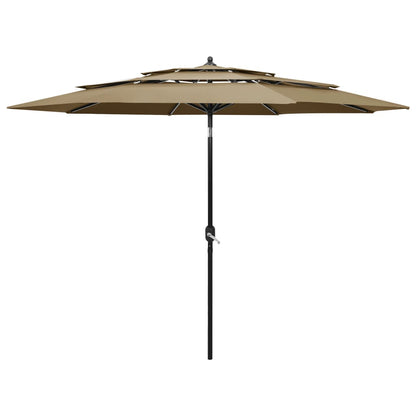 Sonnenschirm Mit Aluminium-Mast 3-Lagig 3 M