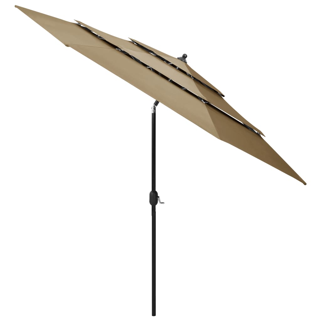 Sonnenschirm Mit Aluminium-Mast 3-Lagig 3 M