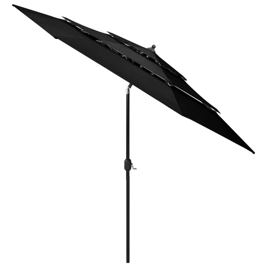 Sonnenschirm Mit Aluminium-Mast 3-Lagig 3 M