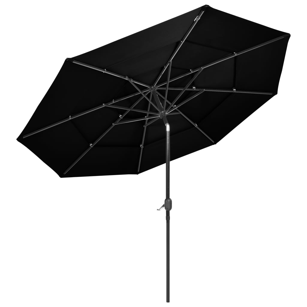 Sonnenschirm Mit Aluminium-Mast 3-Lagig 3 M
