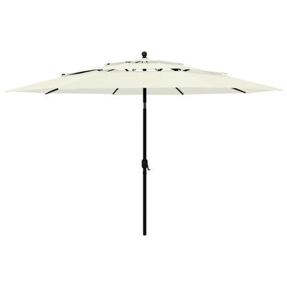 Sonnenschirm Mit Aluminium-Mast 3-Lagig 3,5 M