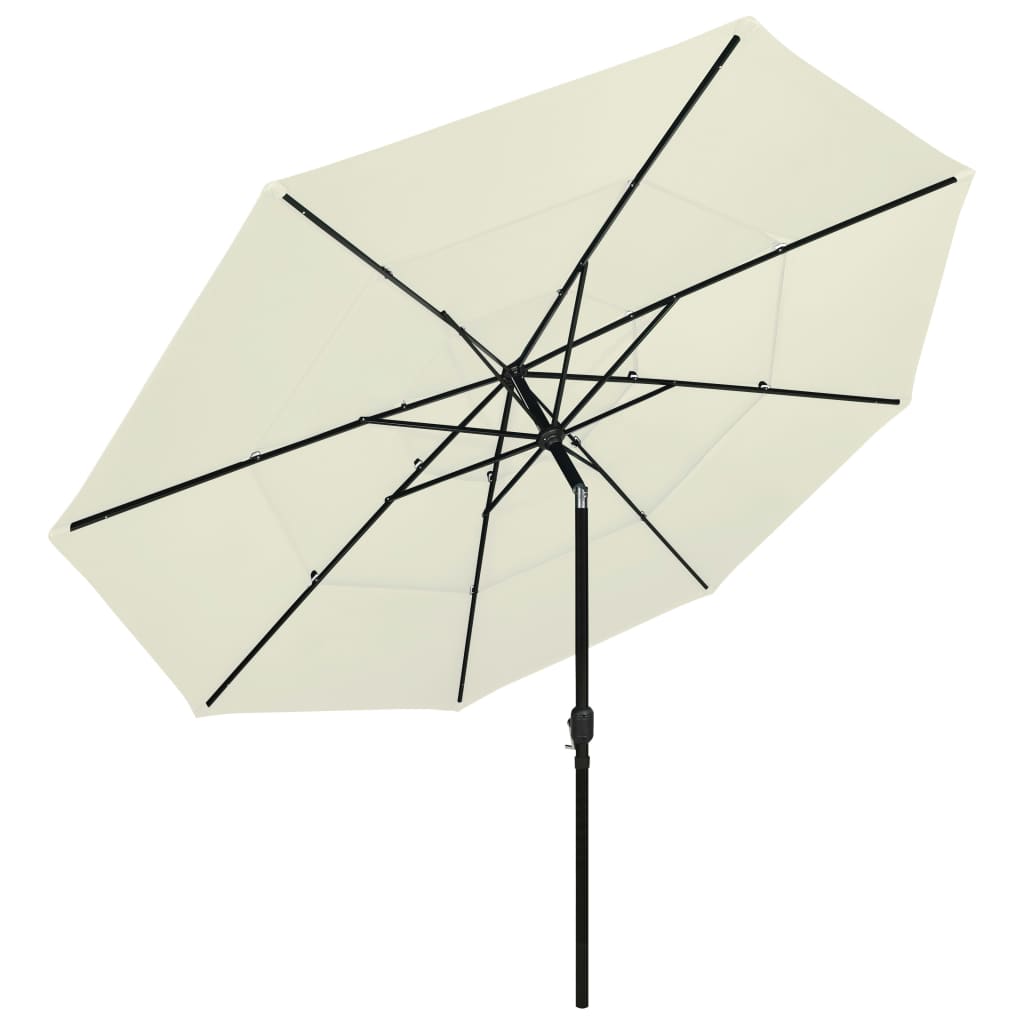 Sonnenschirm Mit Aluminium-Mast 3-Lagig 3,5 M