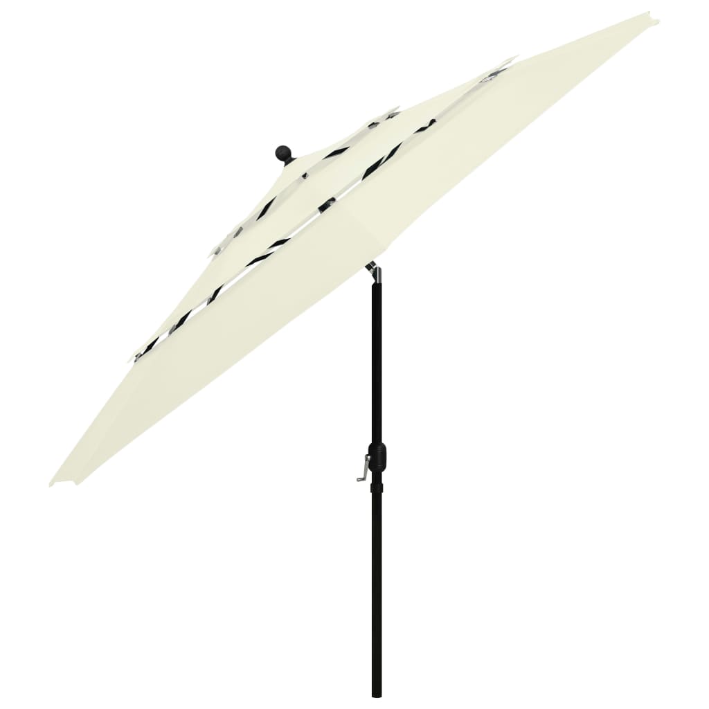 Sonnenschirm Mit Aluminium-Mast 3-Lagig 3,5 M