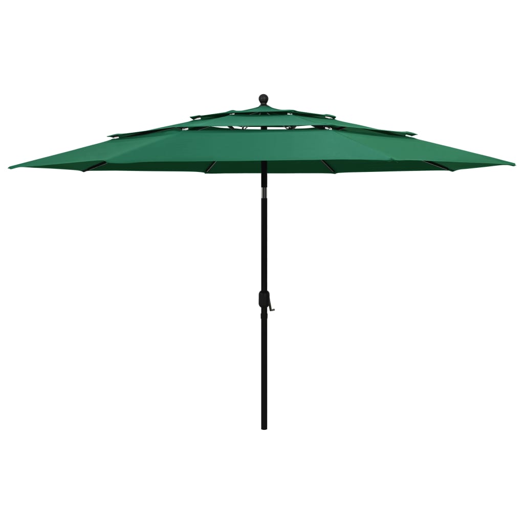 Sonnenschirm Mit Aluminium-Mast 3-Lagig 3,5 M
