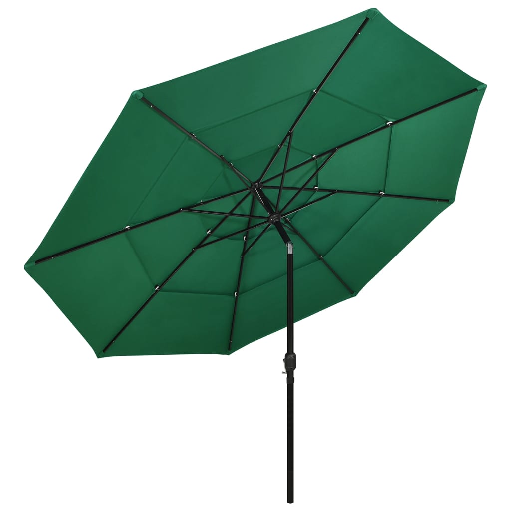 Sonnenschirm Mit Aluminium-Mast 3-Lagig 3,5 M