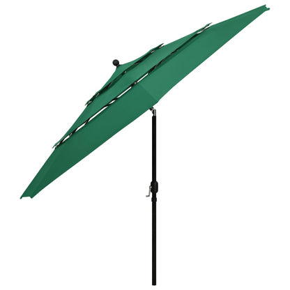 Sonnenschirm Mit Aluminium-Mast 3-Lagig 3,5 M