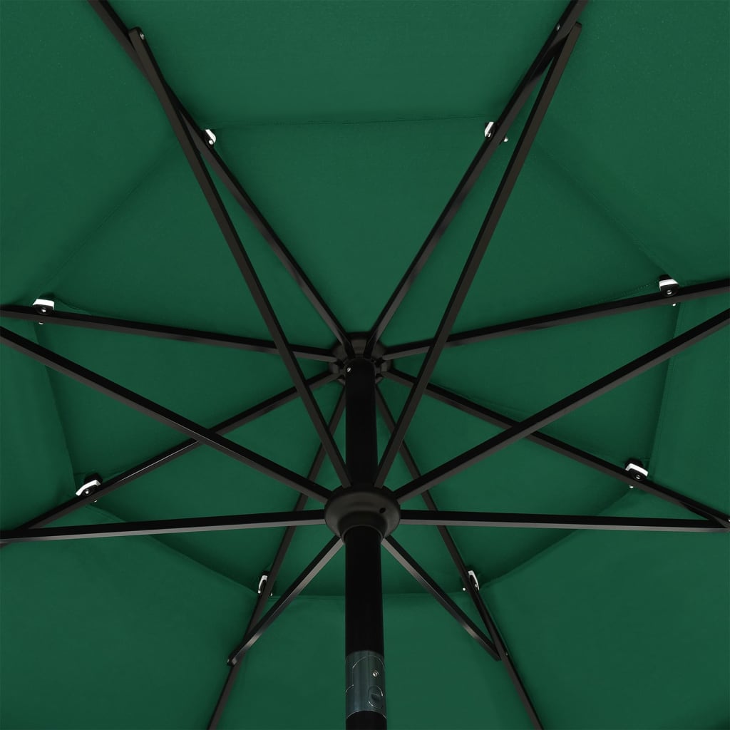 Sonnenschirm Mit Aluminium-Mast 3-Lagig 3,5 M