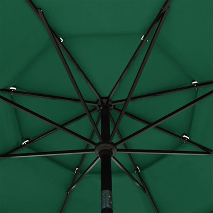Sonnenschirm Mit Aluminium-Mast 3-Lagig 3,5 M