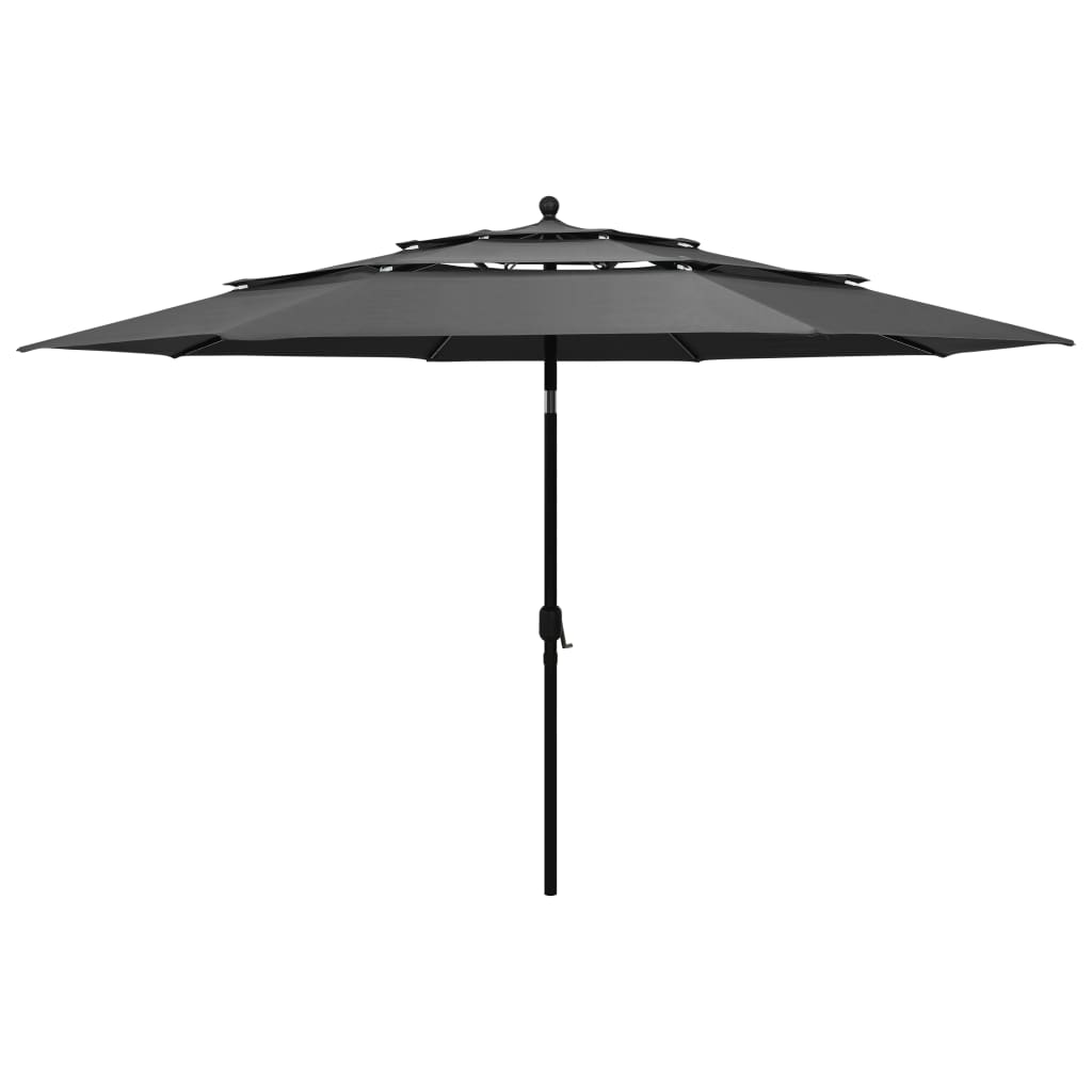 Sonnenschirm Mit Aluminium-Mast 3-Lagig 3,5 M