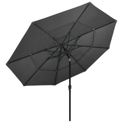 Sonnenschirm Mit Aluminium-Mast 3-Lagig 3,5 M