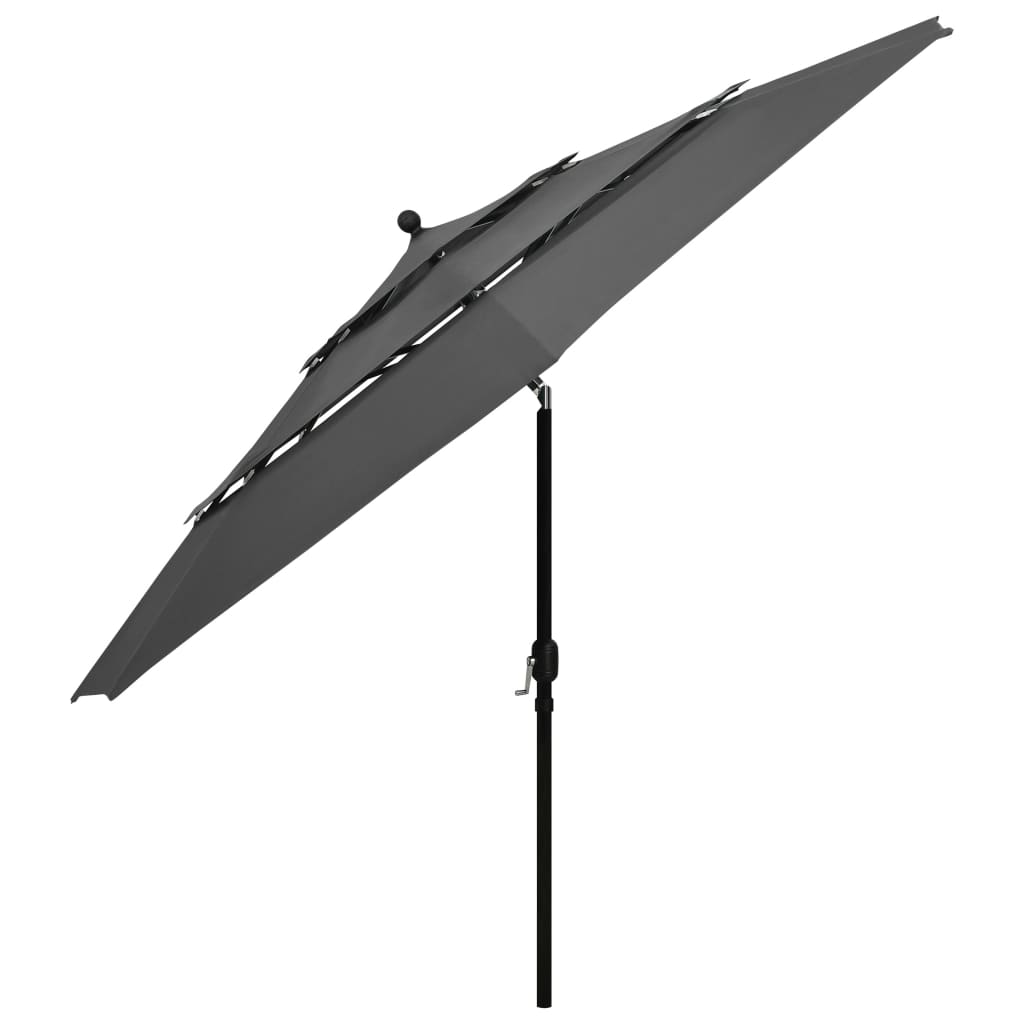 Sonnenschirm Mit Aluminium-Mast 3-Lagig 3,5 M