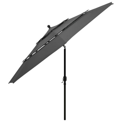 Sonnenschirm Mit Aluminium-Mast 3-Lagig 3,5 M