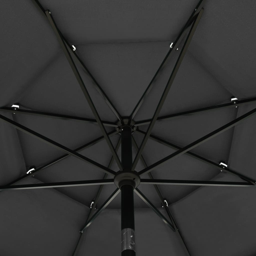 Sonnenschirm Mit Aluminium-Mast 3-Lagig 3,5 M