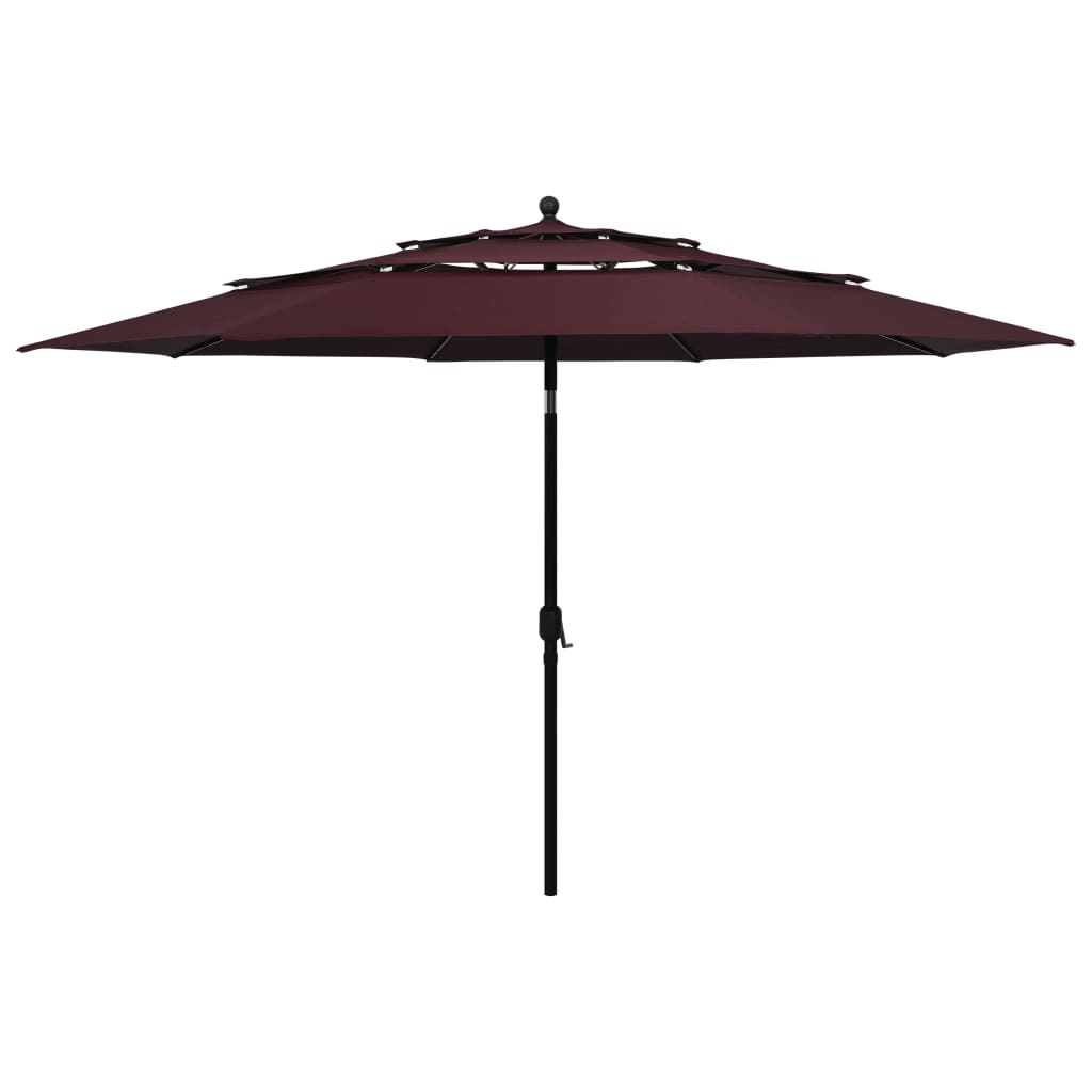 Sonnenschirm Mit Aluminium-Mast 3-Lagig 3,5 M