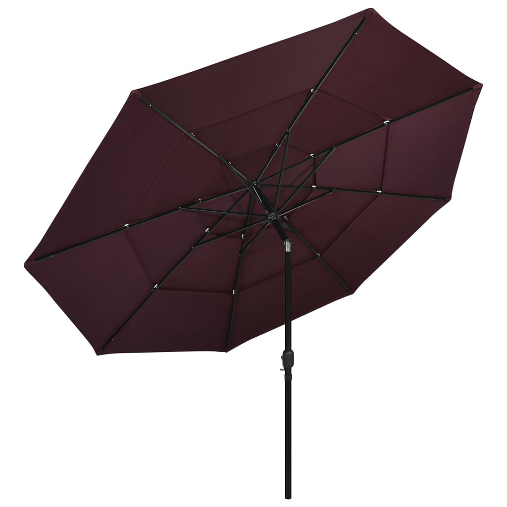 Sonnenschirm Mit Aluminium-Mast 3-Lagig 3,5 M