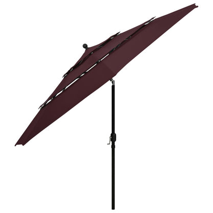 Sonnenschirm Mit Aluminium-Mast 3-Lagig 3,5 M