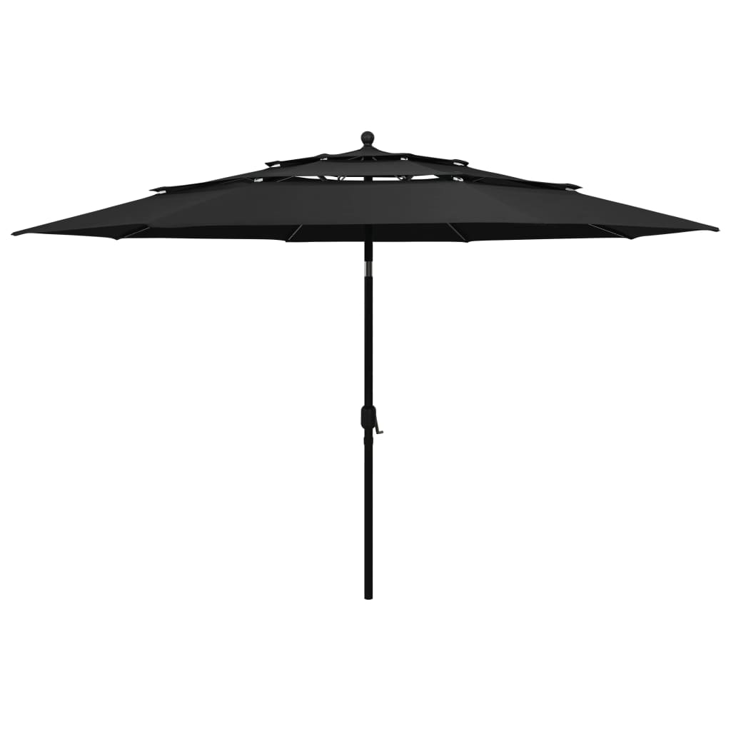 Sonnenschirm Mit Aluminium-Mast 3-Lagig 3,5 M