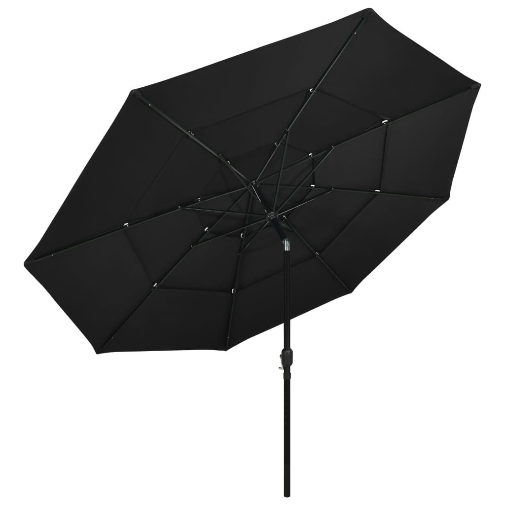 Sonnenschirm Mit Aluminium-Mast 3-Lagig 3,5 M