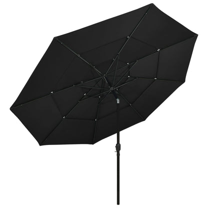 Sonnenschirm Mit Aluminium-Mast 3-Lagig 3,5 M