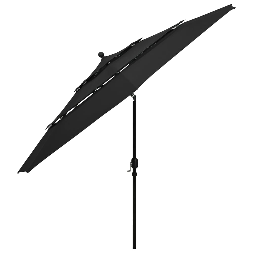 Sonnenschirm Mit Aluminium-Mast 3-Lagig 3,5 M