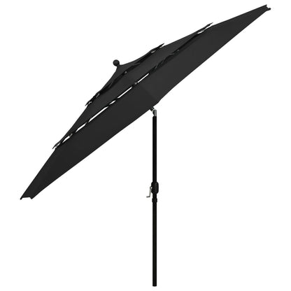 Sonnenschirm Mit Aluminium-Mast 3-Lagig 3,5 M